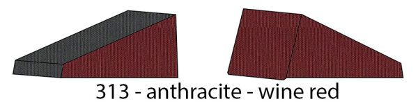 313 Dach / Heck anthracite - Front / Seite wine red