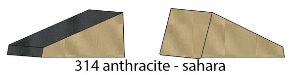 314 Dach / Heck anthracite - Front / Seite sahara